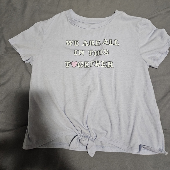 Girls 7/8 tie front t-shirt - Picture 1 of 1